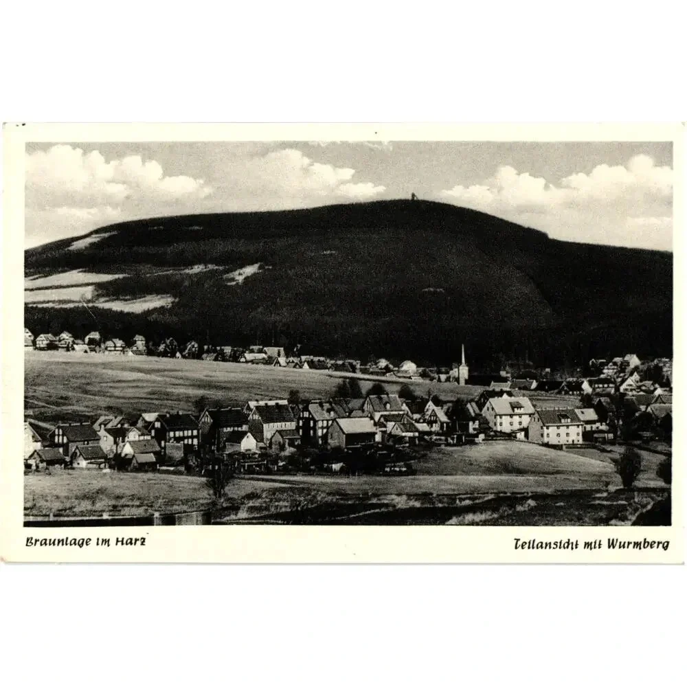 Braunlage Im Harz Teilansicht Mit Wurmberg Germany Postcard